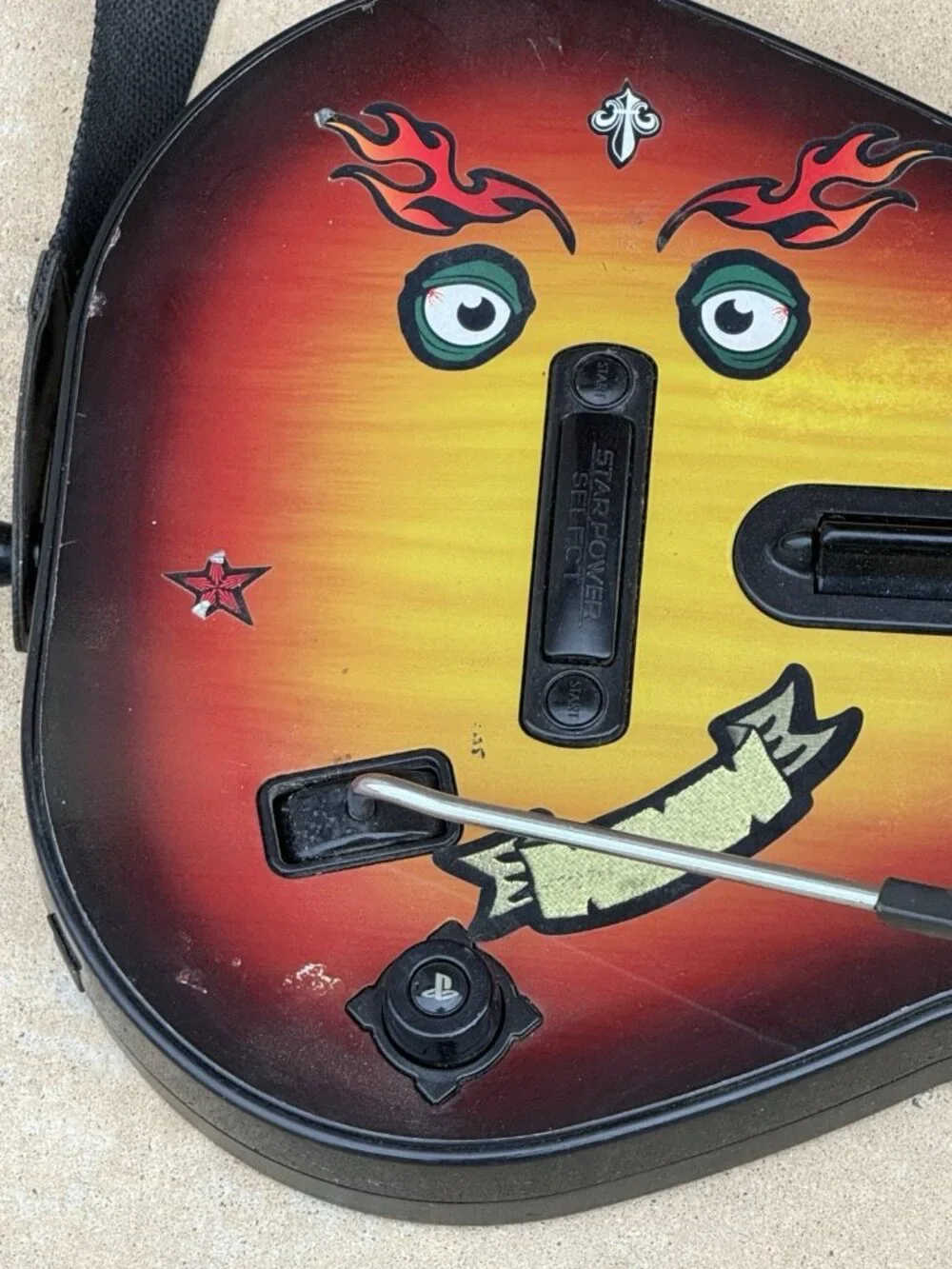 PS3 Guitar Hero Sunburst Wireless 95451.805 Red Octane World Tour *NO DONGLE*